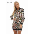 Leaf Print Bomber Women Jacket for Run